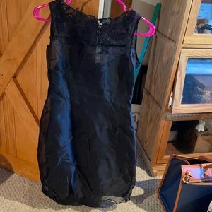 Black lacy cocktail dress